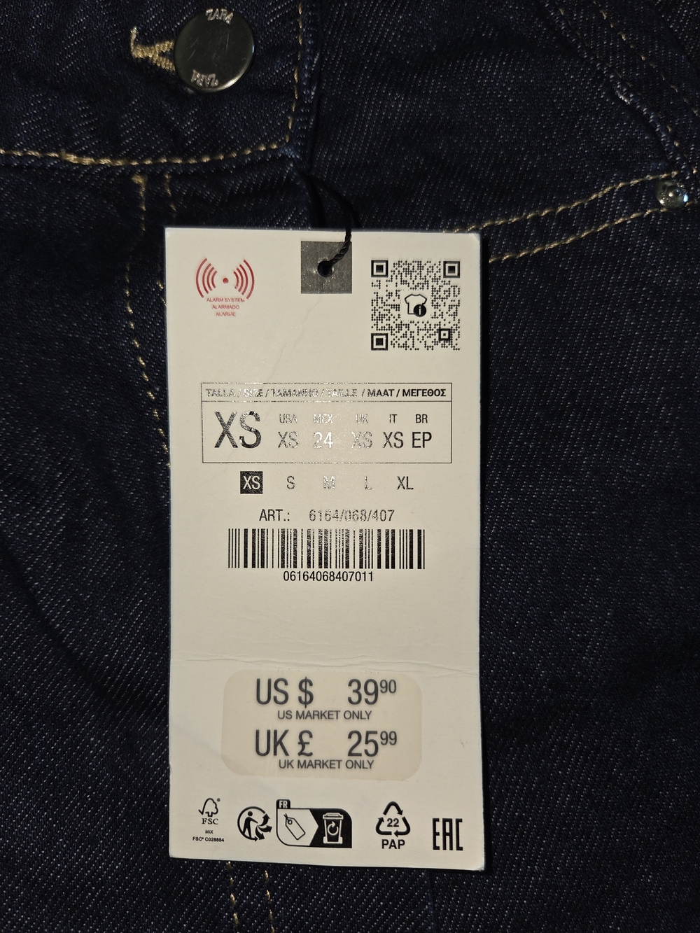 Zara Dark Blue Denim Jacket and Skirt Set - Picture 2 of 16